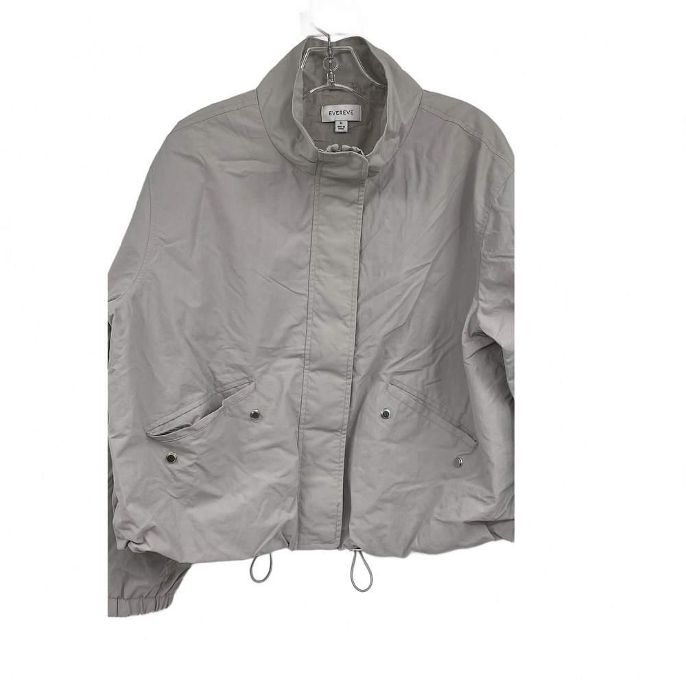 Evereve Gray Bomber Jacket Cropped Callcum | Womens M